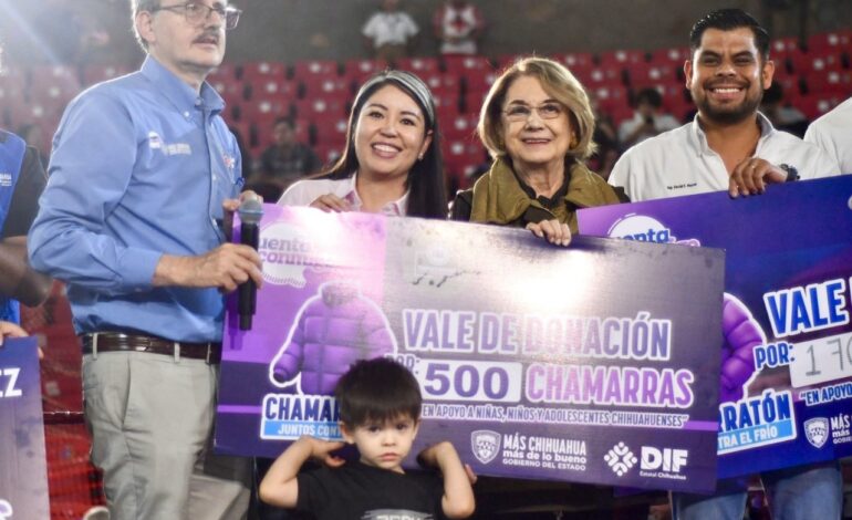  Nancy Frías se suma al Chamarratón 2025 “Juntos contra el Frío” con la entrega de 500 chamarras en representación de las y los diputados del PAN