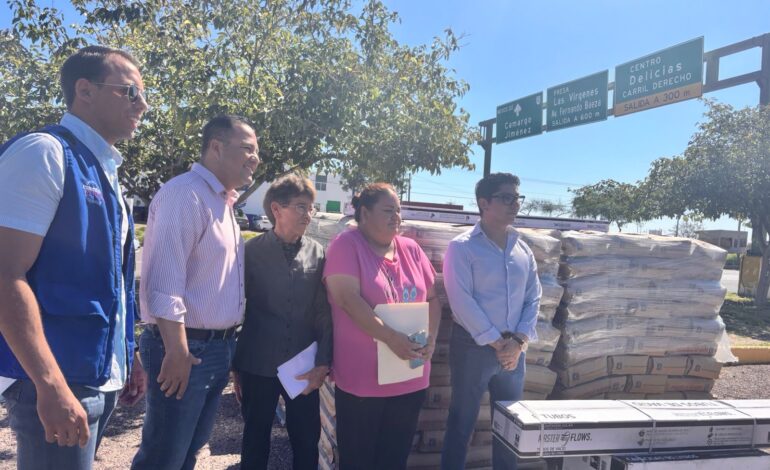  Apoya Gobierno del Estado con materiales de construcción a familias de Delicias