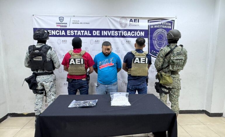  Detiene AEI en flagrancia a presunto narcomenudista en Ciudad Juárez