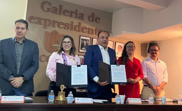  Cocentro realiza sesión; recibe a Jesús Granillo y firman convenio con Conalep