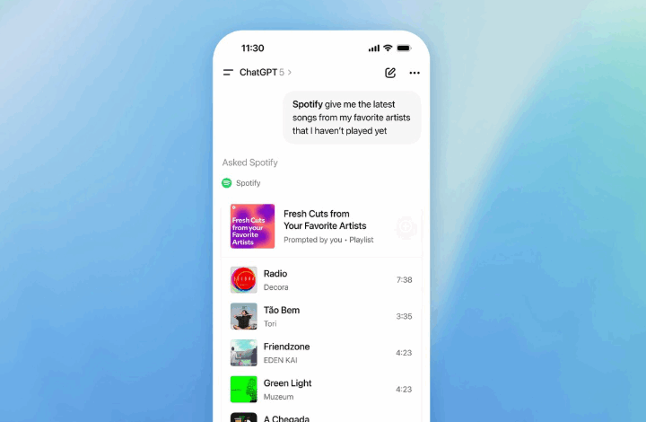  «Spotify, haz una lista para mi fiesta”: OpenAI acaba de abrir la puerta a una nueva forma de usar apps con ChatGPT