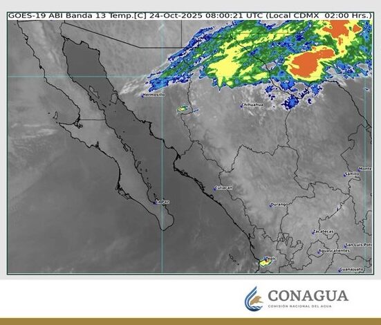  Ingresa el frente frío 10; prevén lluvias en la zona norte y ligero descenso de temperatura