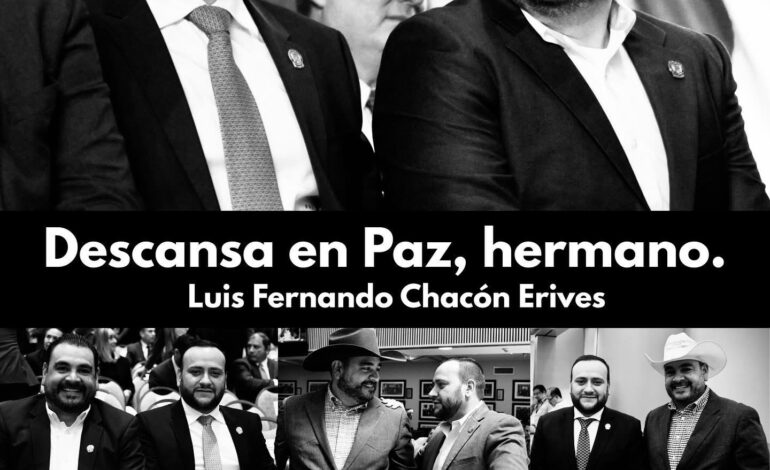 Arturo Medina lamenta muerte del diputado Chacón, integrante del GPPRI