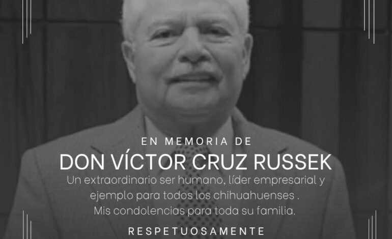  “Un extraordinario hombre y un gran empresario”: Duarte lamenta muerte de Víctor Cruz Russek
