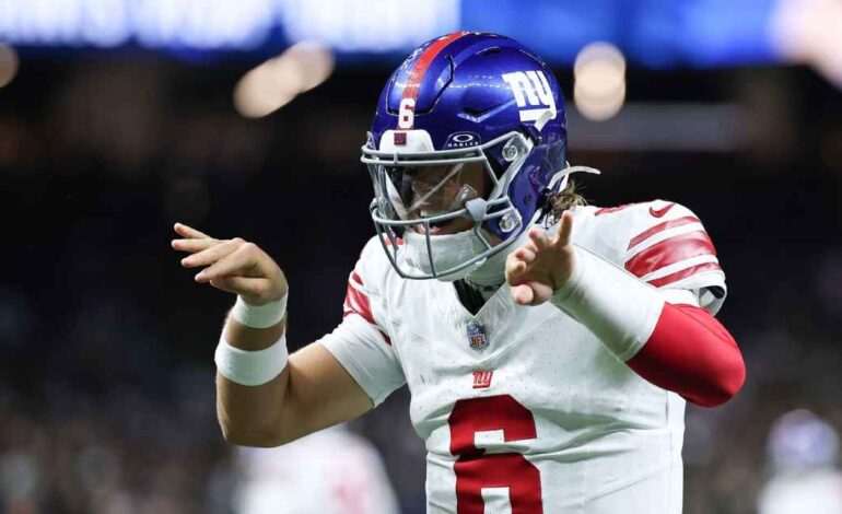  Giants contarán con QB Jaxson Dart para enfrentar a Eagles