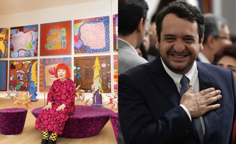  Andy López compró pieza de arte de Yayoi Kusama por medio millón de pesos, revela Latinus