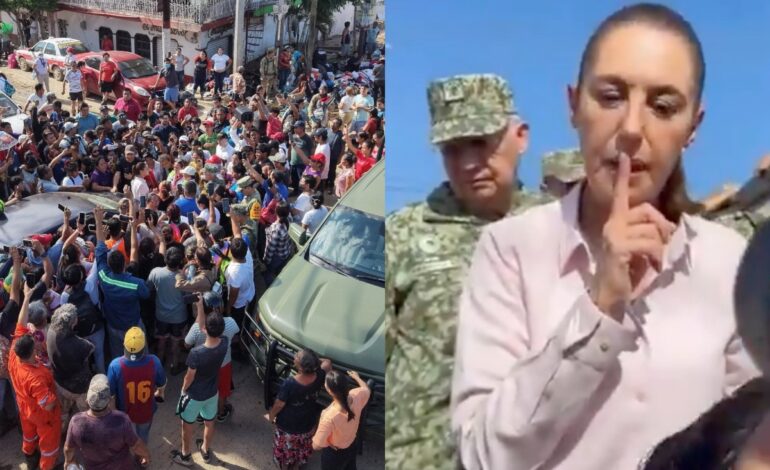 Sheinbaum enfrentó reclamos ciudadanos en Poza Rica