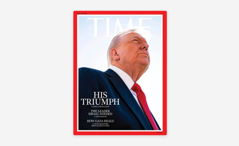  Trump se queja de su foto en la portada de la revista Time: Me ‘borraron’ el pelo