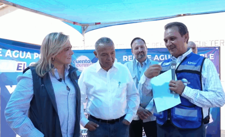  Encabeza Maru Campos inicio de obra en Juárez, llevarán red de agua potable a El Sauzal