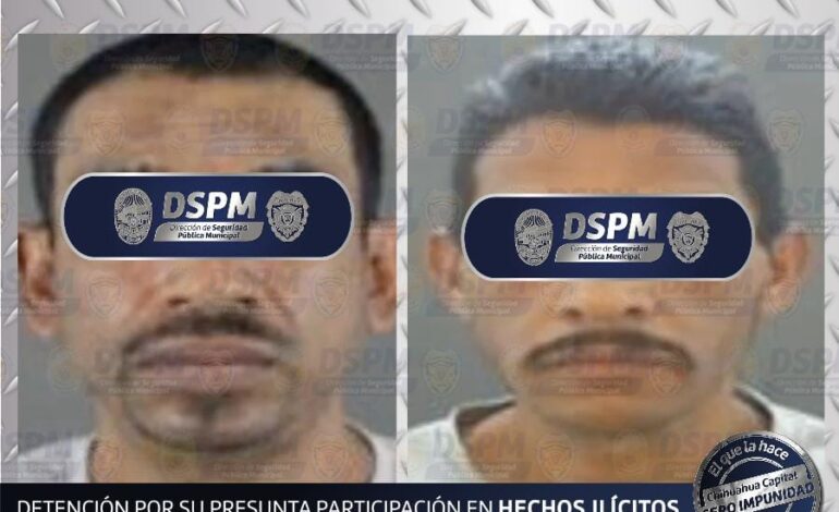 Detiene DSPM a dos con órdenes de aprehensión vigentes