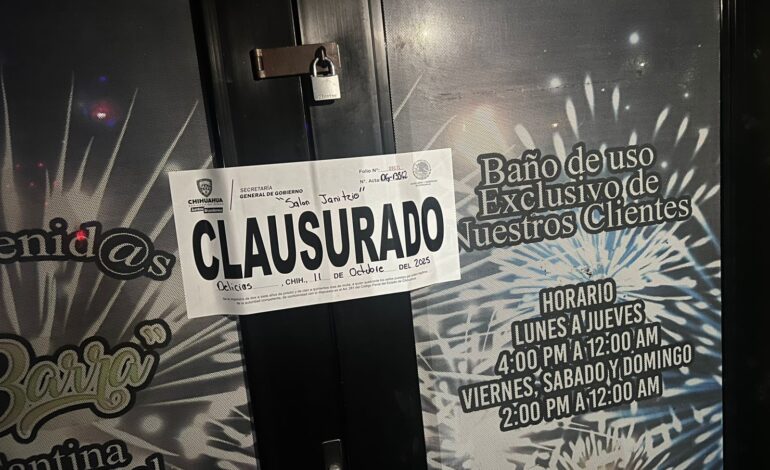  Clausuran 7 establecimientos durante la última semana