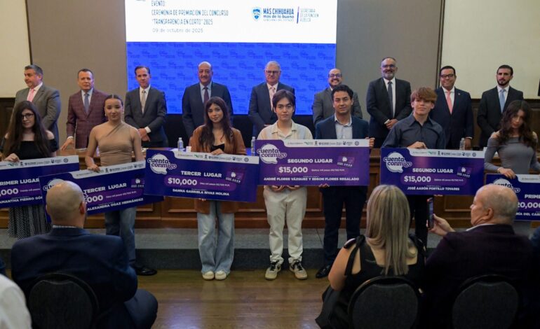 Premian a ganadores del Concurso Estatal de Transparencia en Corto 2025