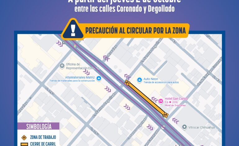  Rehabilitará JMAS red de agua potable en avenida Pacheco, cerrarán un carril