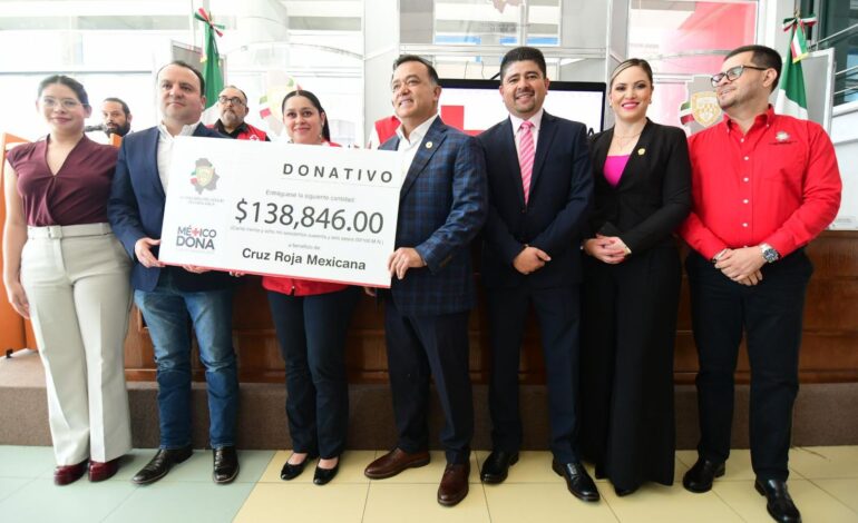  Entrega diputado Guillermo Ramírez Gutiérrez donativo a la Cruz Roja Mexicana