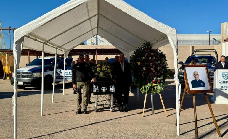  Rinde SSPE honores fúnebres en memoria de Gerardo Rubio Gallegos