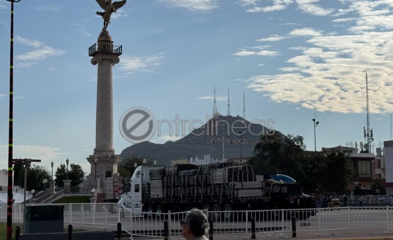 Preparan escenario para Alejandro Sanz  en el Ángel, cierran calle Aldama
