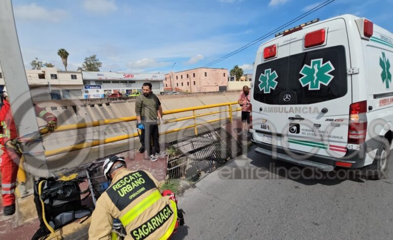  Rescatan a un hombre intoxicado en el canal Chuvíscar