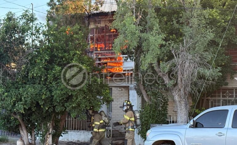 Incendio consume vivienda en la colonia Dale; muere una mascota