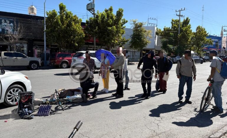  Atropellan a adulto mayor en la Juárez y 25, lo hospitalizan por lesiones graves