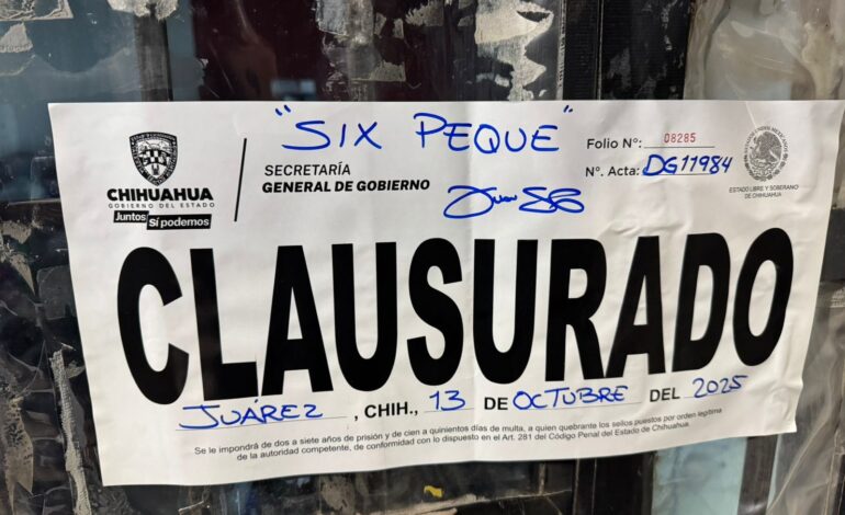 Clausura Gobernación Estatal 11   establecimientos durante la última semana