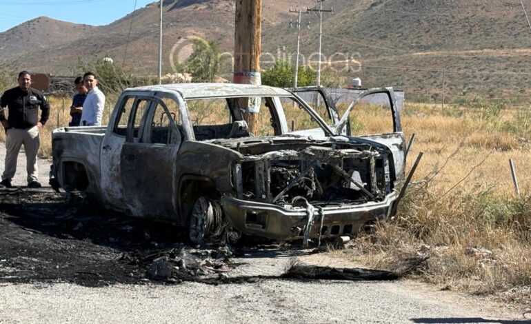  Hallan pick up calcinada; no tenía reporte de robo