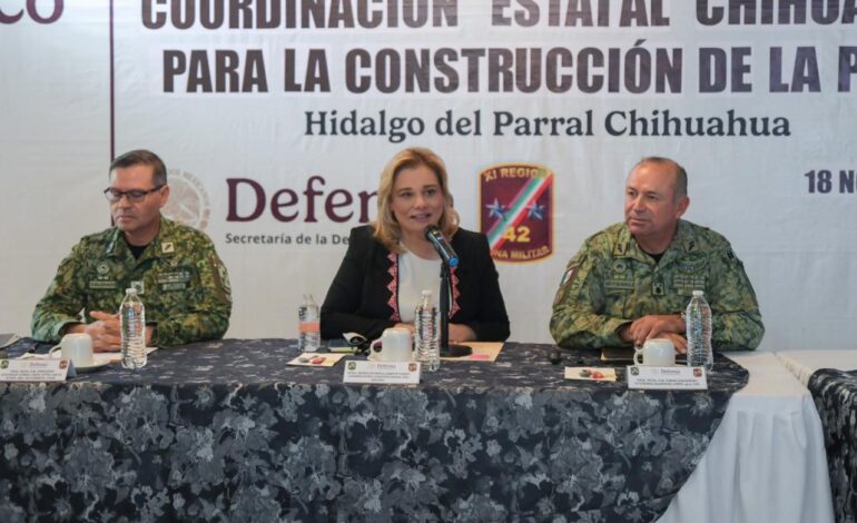  Maru Campos encabeza sesión de la Mesa de Seguridad en Parral