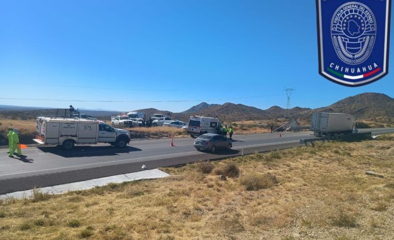  Fiscalía Sur e INM investigan volcadura en Jiménez que dejó 6 fallecidos