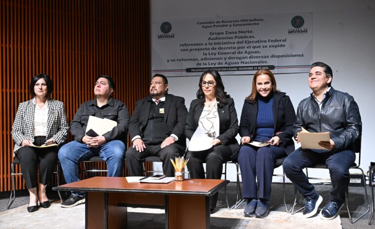  Comisión de Recursos Hidráulicos instala tres grupos de trabajo como parte de las audiencias públicas sobre la Ley General de Aguas