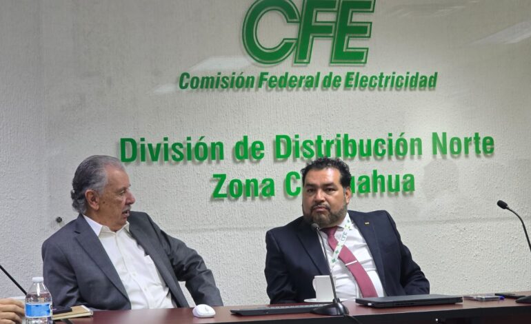  Se reúne titular del CCE Chihuahua con superintendente la CFE; atienden solicitudes del sector empresarial