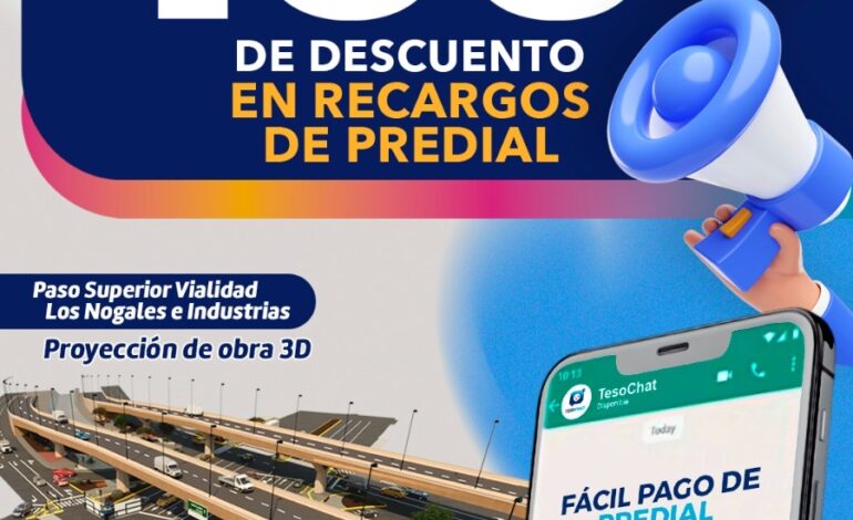  Paga tu Predial en el TesoChat desde tu WhatsApp, aprovecha descuento del 100% en los recargos