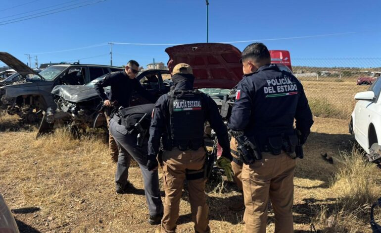  Inspecciona SSPE yonkes y lotes vehiculares en Parral como parte de acciones de disuasión del delito