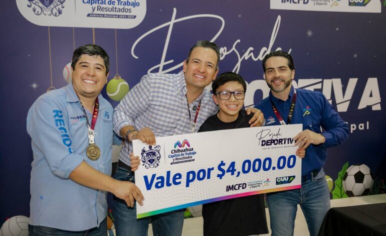  Reconoce Marco Bonilla a deportistas de la ciudad y les realiza posada navideña