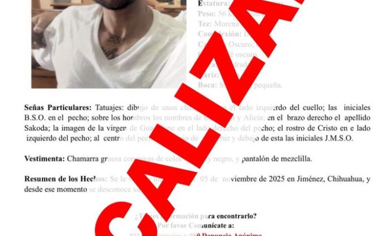  Localiza FGE a masculino con reporte de ausencia en Jiménez