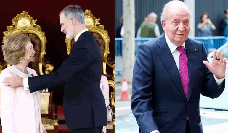  Mientras Felipe VI condecora a la reina emérita Sofía; Juan Carlos I celebra 50 años de su coronación lejos del público
