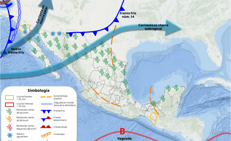  Frente frío 14 dejará de afectar territorio chihuahuense, pero se aproxima nuevo frente que traerá descenso de temperaturas