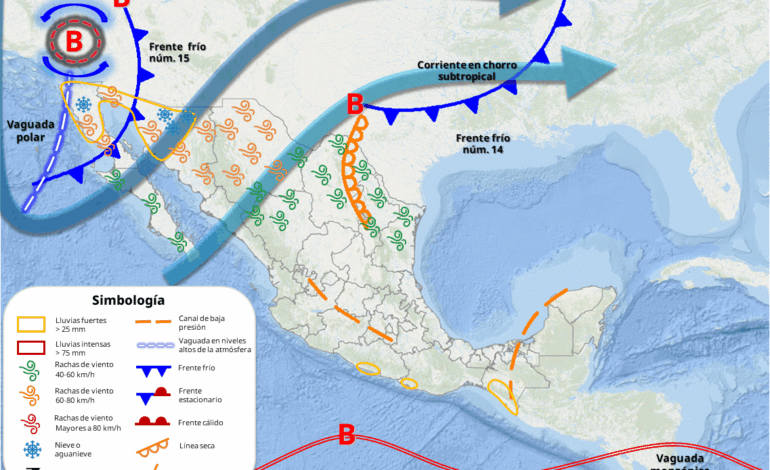  Ingresa el frente frío 15; traería aguanieve a la región serrana