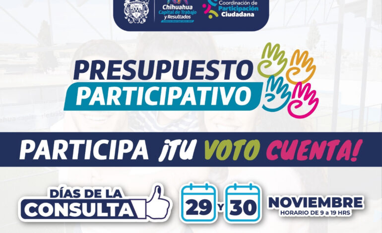  Hoy y mañana son las votaciones del Presupuesto Participativo 2026