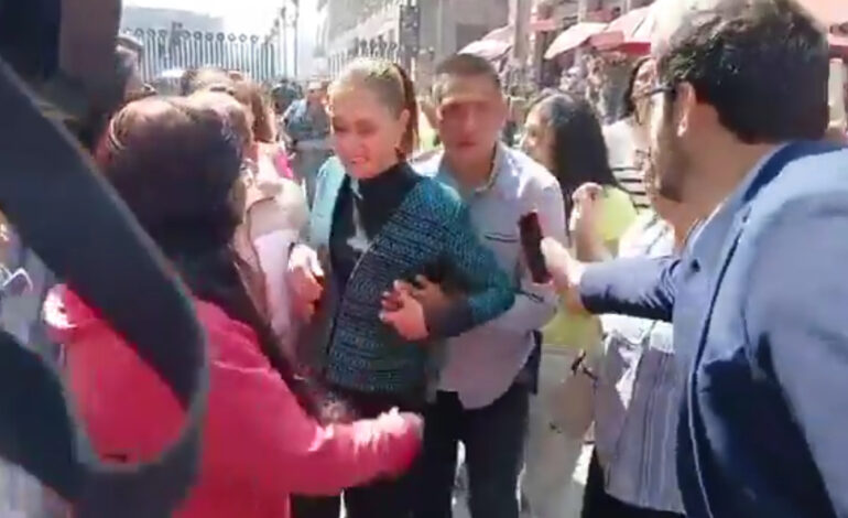  Sujeto toca de manera inapropiada a Claudia Sheinbaum; se viraliza video