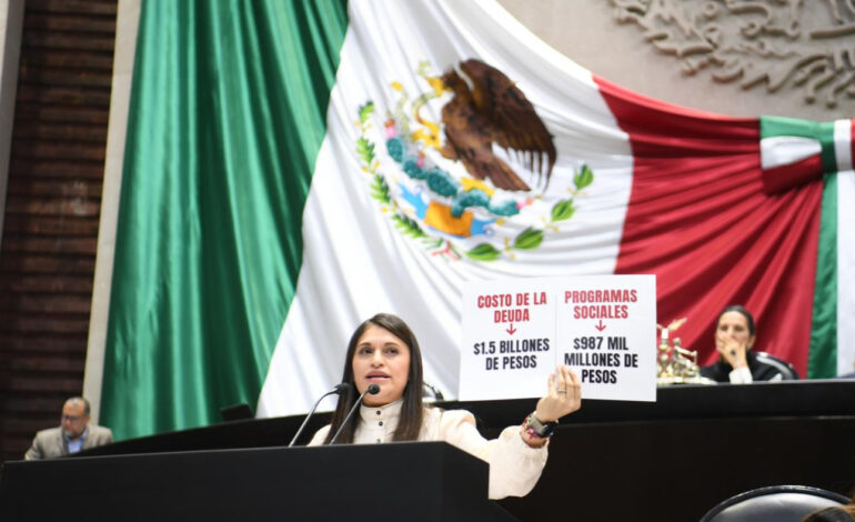  Morena aprobó un Presupuesto con más deuda y abandono a municipios, salud, seguridad y campo: Diputada Rocío González Alonso