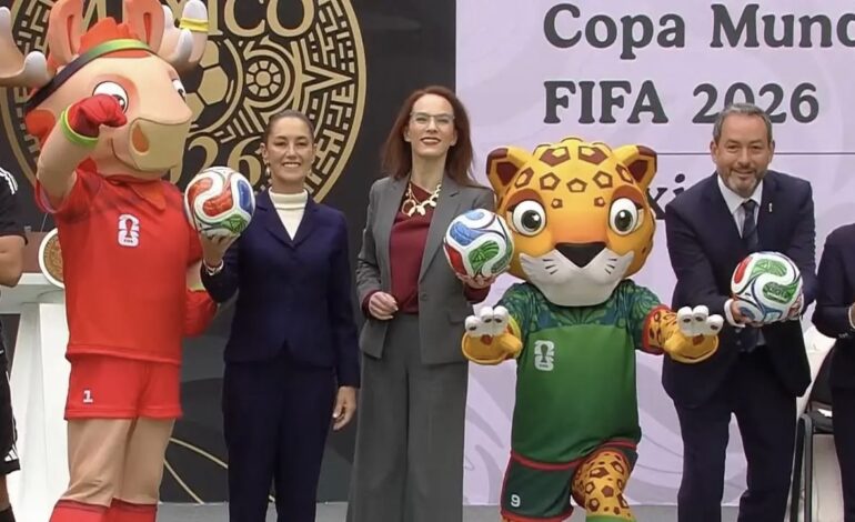  Sheinbaum encabeza la presentación de la Copa Mundial FIFA 2026 desde Los Pinos