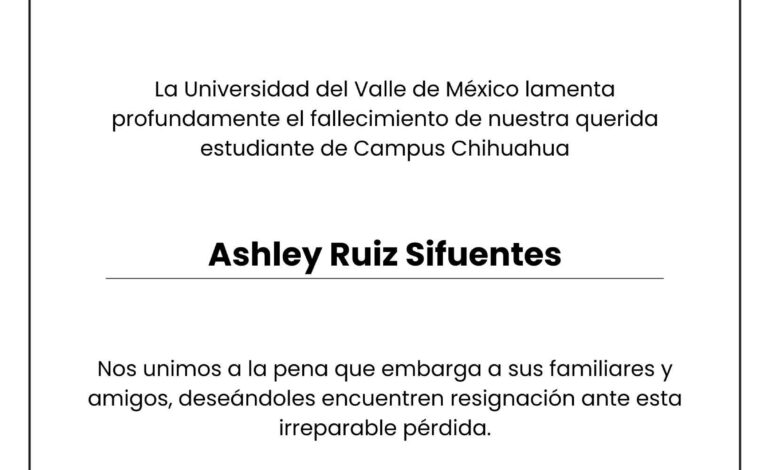  Lamenta UVM muerte de Ashley, jovencita asesinada afuera de bar del periférico De la Juventud