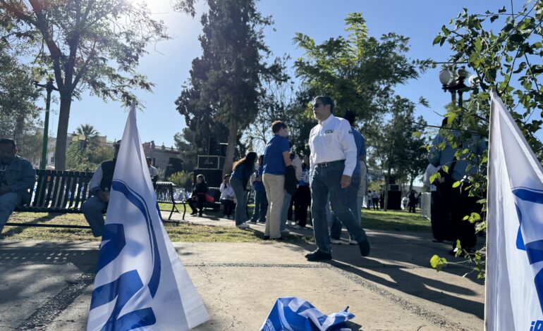  Panistas listos para marcha encabezada por Maru y Jorge Romero