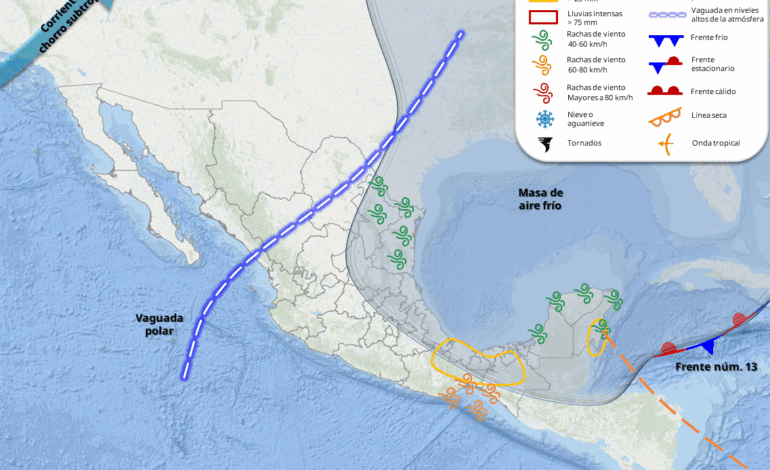  Se aleja la masa de aire ártico y prevén un ligero incremento de temperaturas para este miércoles