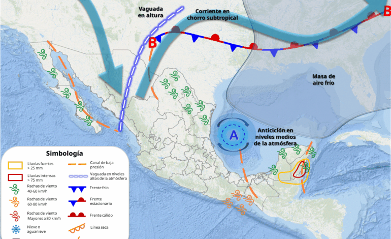  Se aproxima nuevo frente frío; prevén jueves despejado y templado