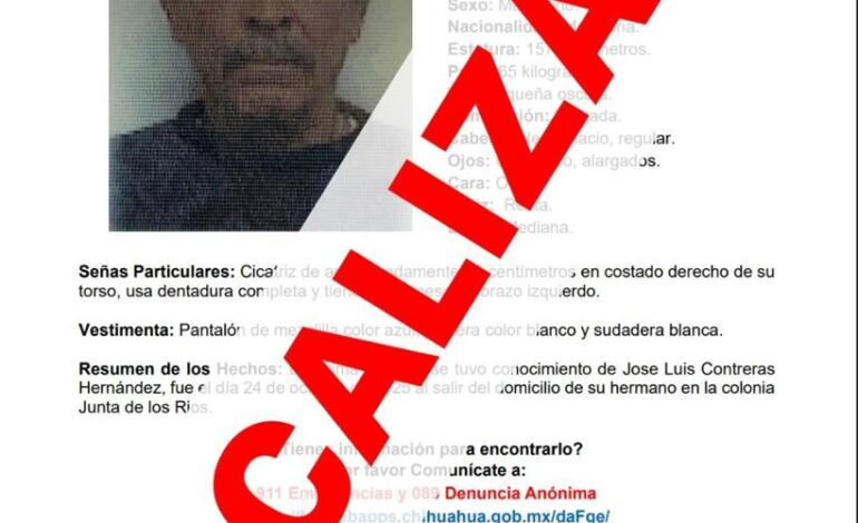  Localiza Fiscalía Centro a dos hombres con reporte de ausencia en Chihuahua