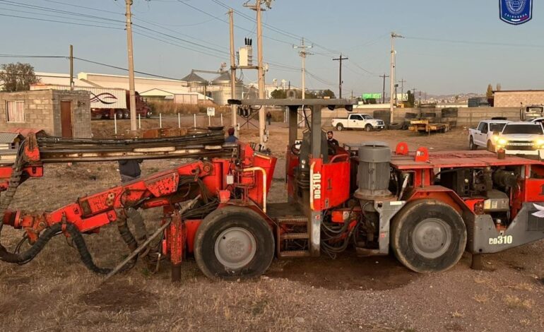  Recupera FGE Occidente durante cateo, maquinaria para perforaciones