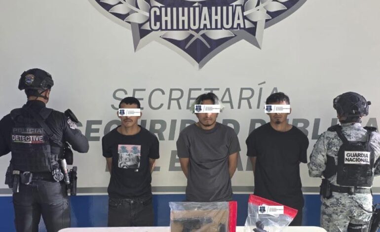  Detiene SSPE a tres presuntos responsables vinculados con un homicidio en Ciudad Juárez