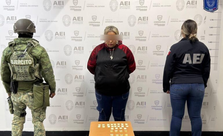  Detienen a presunta distribuidora de droga en calles céntricas de Cuauhtémoc