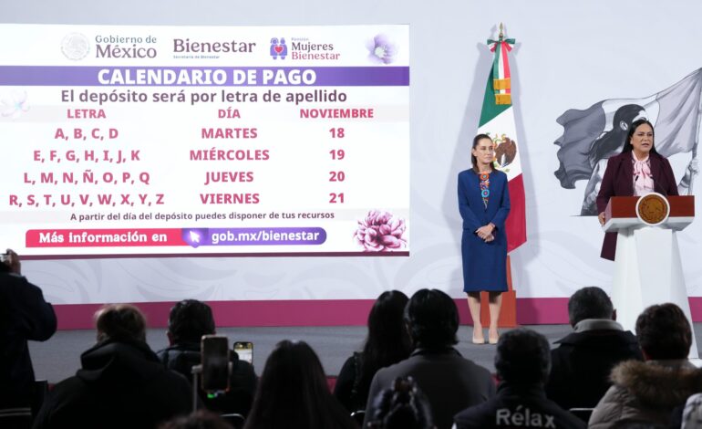  Anuncian próximos pagos a beneficiarias de Pensión Mujeres Bienestar