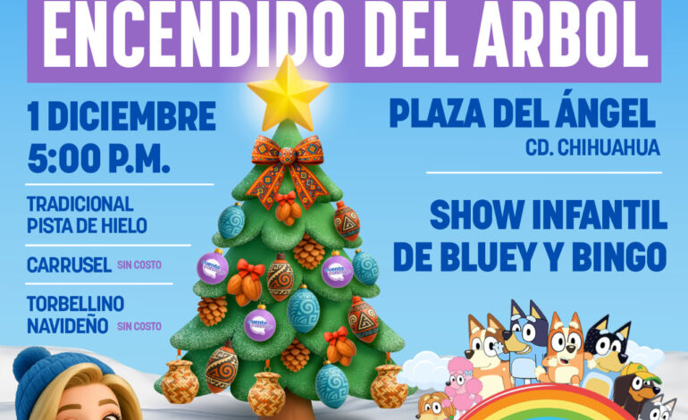  Invita Gobierno del Estado al tradicional encendido del Árbol de Navidad